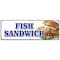 Signmission FISH SANDWICH BANNER SIGN haddock cod fresh deep fried beer battered B-72 Fish Sandwich - alternate 1